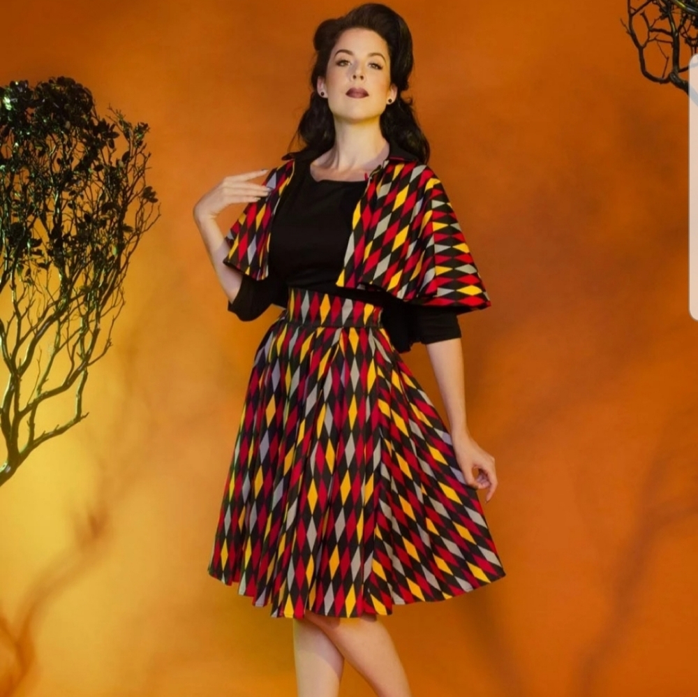 Red house harlequin long Jun skirt